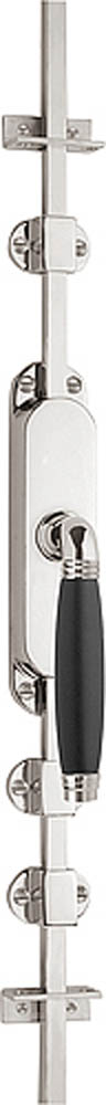 KO-1934 - L TIMELESS KO-1934 espagnolette bolt brass unlacquered/ebony wood left-turning