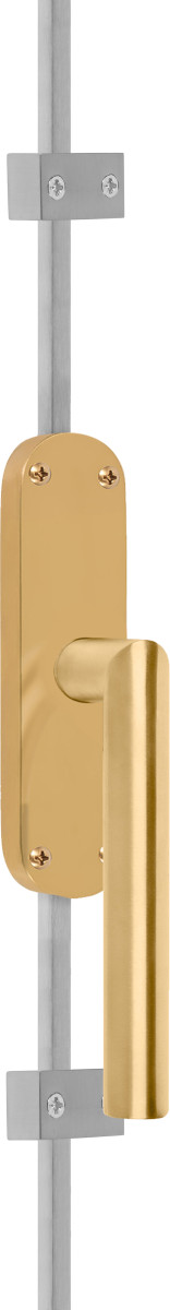 KO-LB2 - L BASICS KO-LB2 espagnolette bolt PVD satin gold left-turning(rods in satin st. steel)