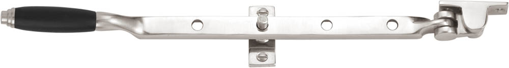 RU-1934 - casement stay with two pins satin nickel/ebony wood