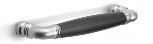 MG1934/128 - cabinet handle 128mm c.t.c. satin nickel/ebony wood