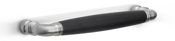 MG1934/160 - cabinet handle 160mm c.t.c. satin nickel/ebony wood