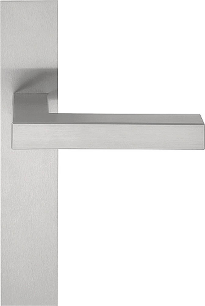 LSQ3P236SFC - unsprung lever handle on blank plate satin stainless steel