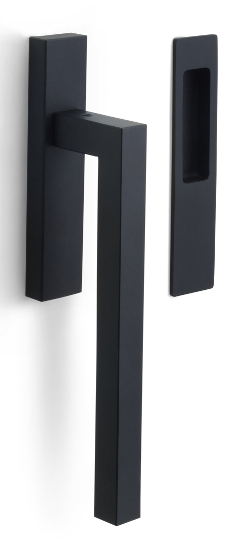 LSQ230Y - lift-up sliding door handle profile cylinder hole Y69 satin black