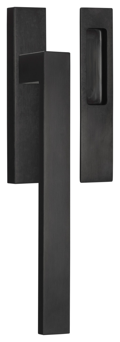 LSQ231Y - set of lift-up sliding door handle profile cylinder hole Y69 PVD satin black