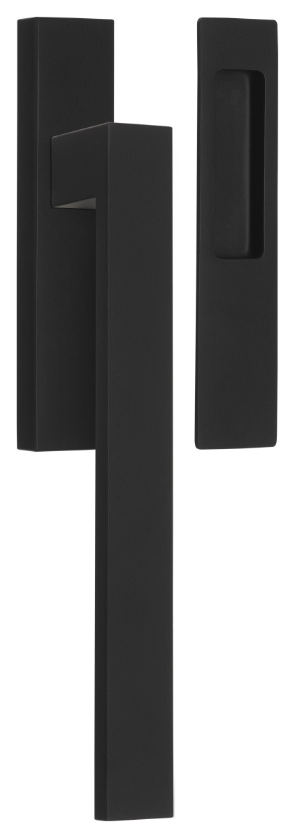 LSQ231Y - set of lift-up sliding door handle profile cylinder hole Y69 satin black