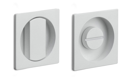 LSQ54S - flush pull set with thumbturn incl. 6/8 mm pin DT38-42mm* white