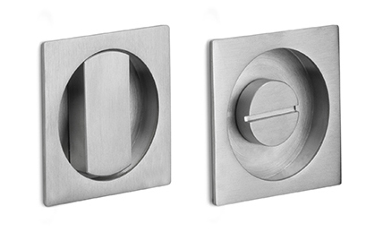 LSQ54S - flush pull set with thumbturn incl. 6/8 mm pin DT38-42mm* satin stainless steel