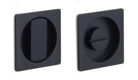 LSQ54S - flush pull set with thumbturn incl. 6/8 mm pin DT38-42mm* satin black