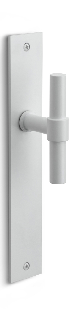 PBT15P236SFC - unsprung lever handle on blank plate white