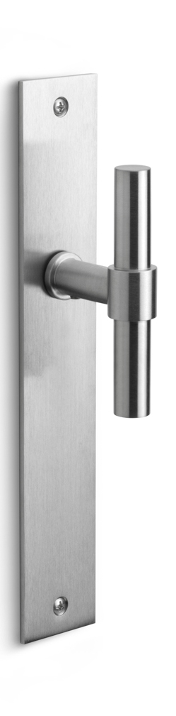 PBT15P236SFC - unsprung lever handle on blank plate satin stainless steel