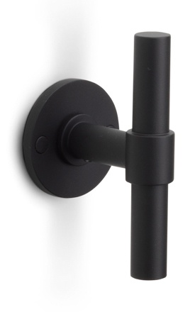 PBT15/50 - solid double sprung door handle on rose PVD champagne