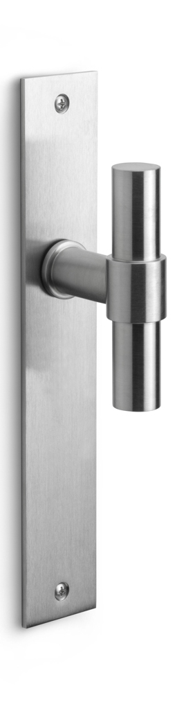 PBT20P236SFC - unsprung lever handle on blank plate satin stainless steel