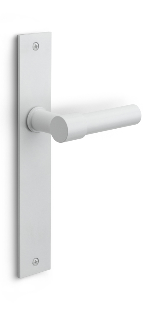 PBL20P236SFC - unsprung lever handle on blank plate white