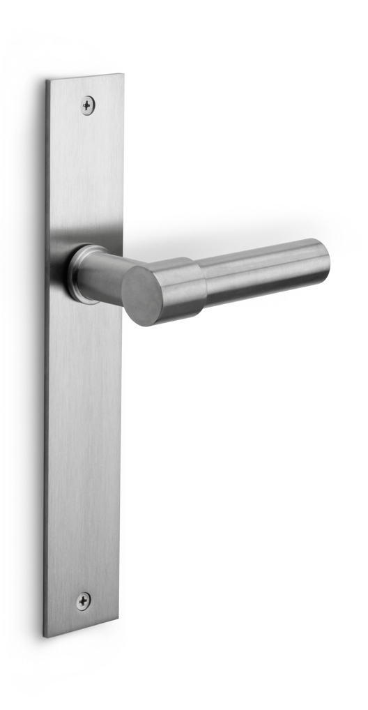 PBL20P236SFC - unsprung lever handle on blank plate satin stainless steel