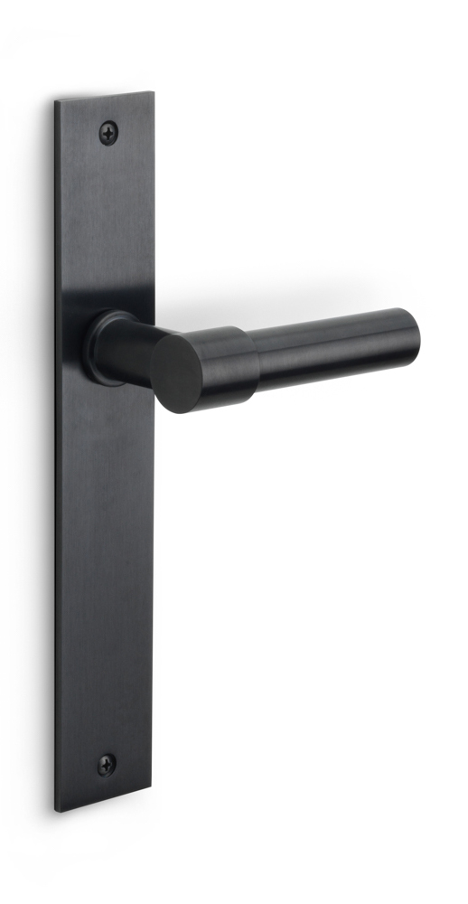 PBL20P236SFC - unsprung lever handle on blank plate PVD satin black