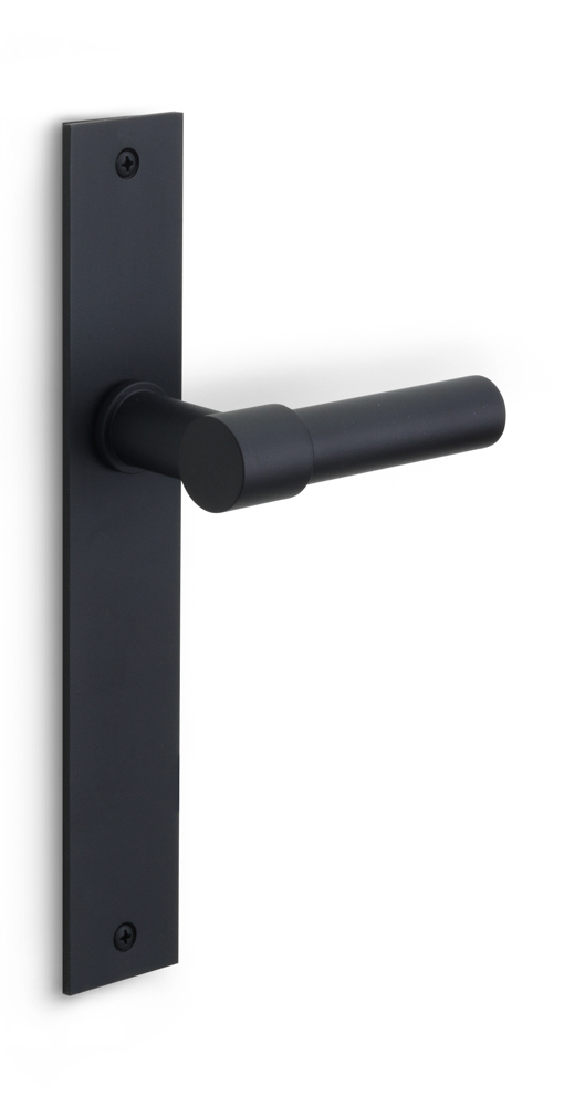 PBL20P236SFC - unsprung lever handle on blank plate satin black
