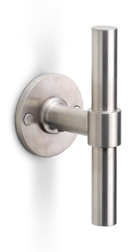 PBT15XL/50 - solid double sprung door handle on rose bronze
