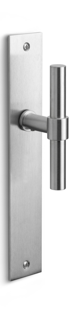 PBT15XLP236SFC - unsprung lever handle on blank plate satin stainless steel