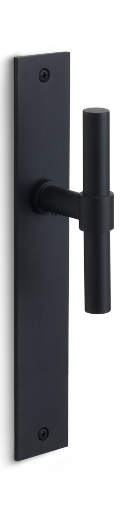 PBT15XLP236SFC - unsprung lever handle on blank plate satin black
