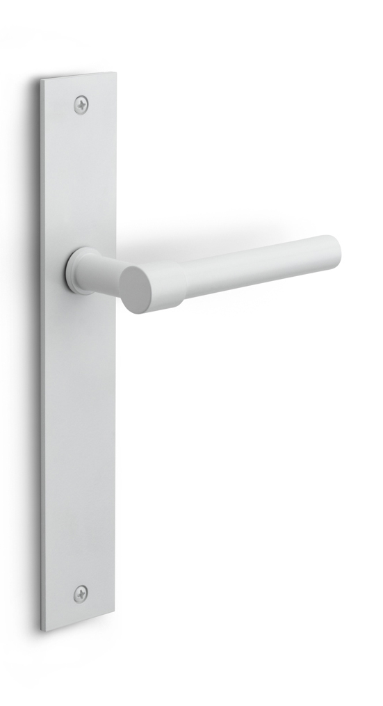 PBL15XLP236SFC - unsprung lever handle on blank plate white
