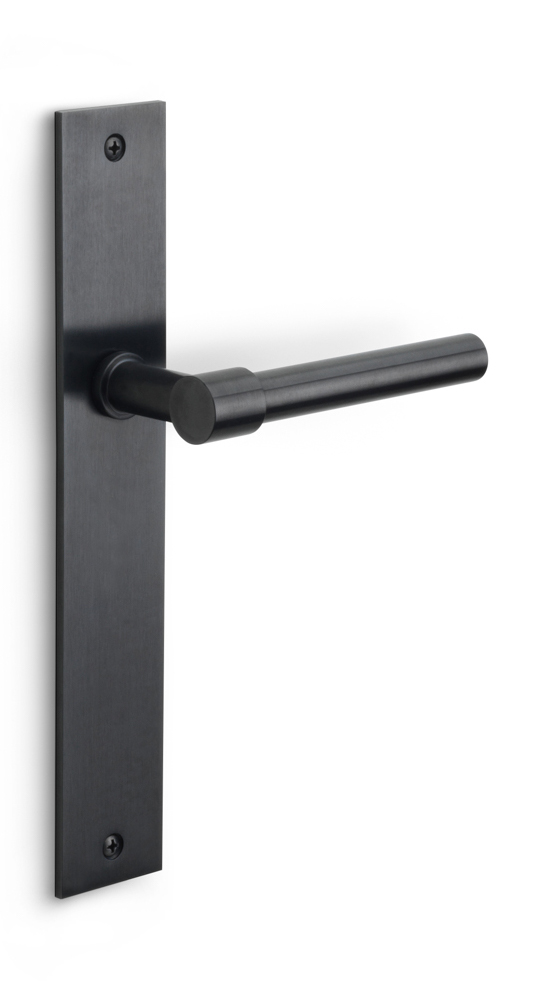 PBL15XLP236SFC - unsprung lever handle on blank plate PVD satin black