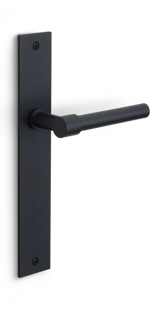 PBL15XLP236SFC - unsprung lever handle on blank plate satin black
