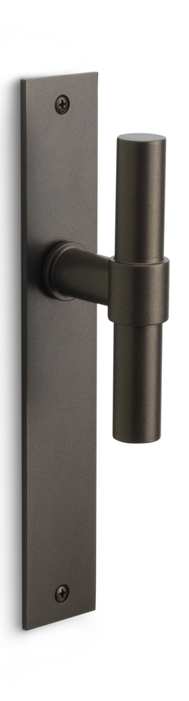 PBT20XLP236SFC - unsprung lever handle on blank plate bronze