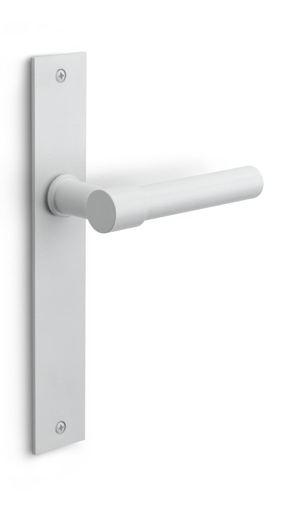 PBL20XLP236SFC - unsprung lever handle on blank plate white