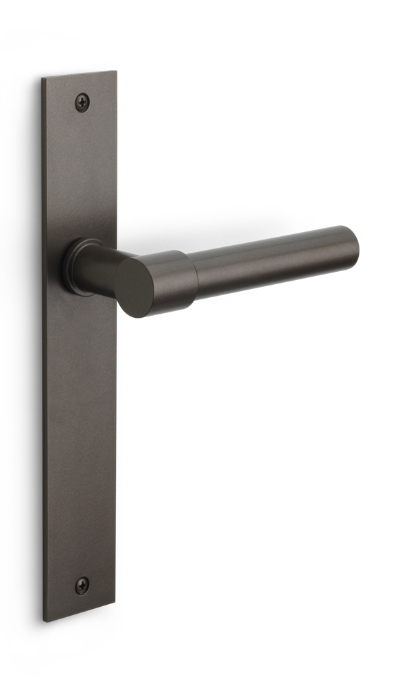 PBL20XLP236SFC - unsprung lever handle on blank plate bronze