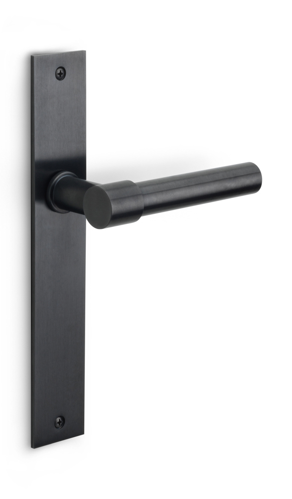 PBL20XLP236SFC - unsprung lever handle on blank plate PVD satin black