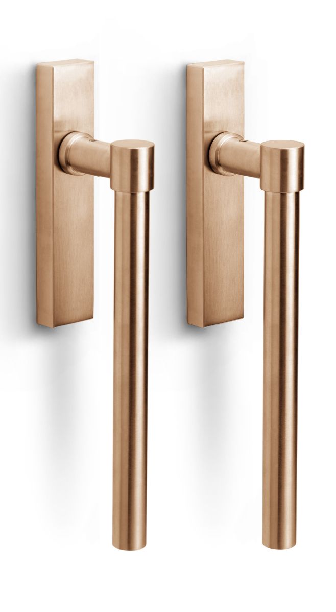 PB230PA - set of lift-up sliding door handles blank PVD light bronze