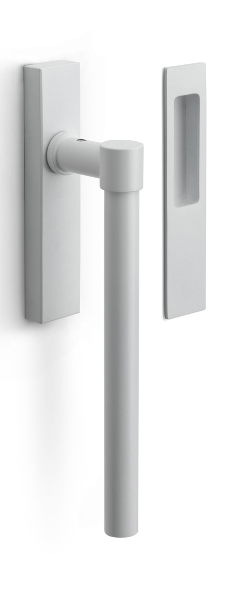 PB230Y - lift-up sliding door handle profile cylinder hole Y69 white
