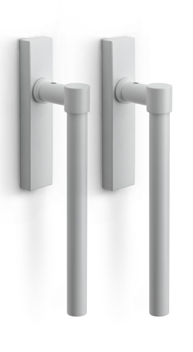 PB230PA - set of lift-up sliding door handles blank white