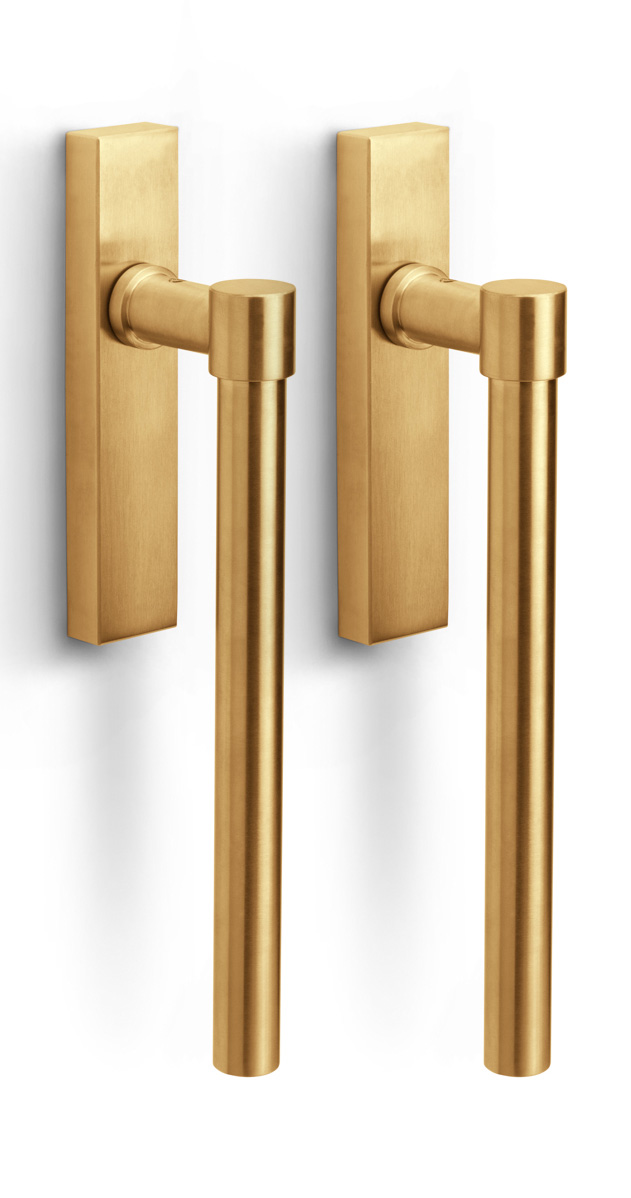 PB230PA - set of lift-up sliding door handles blank PVD satin gold