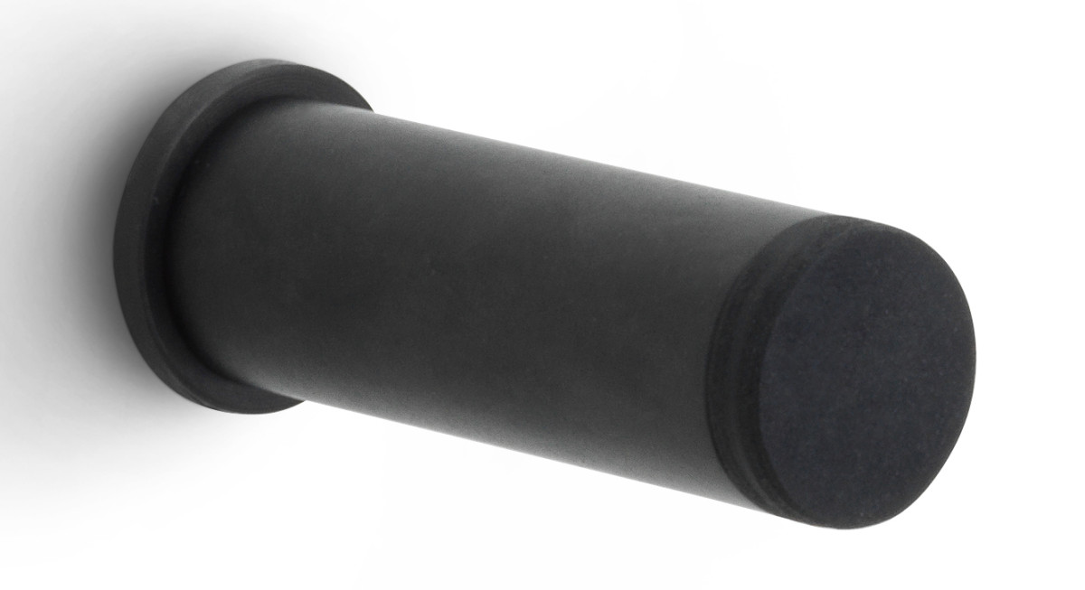 PB75 - wall mounted door stop satin black
