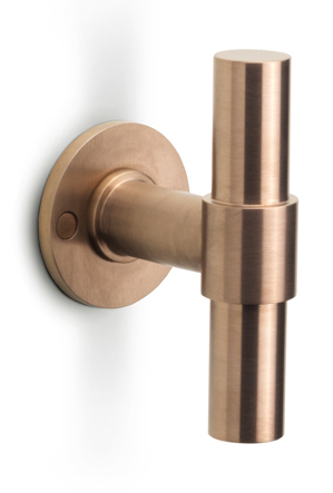 PBT100V - fixed front door knob satin stainless steel