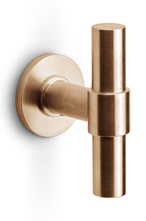 PBT100G - set solid knobs for glass door fixed on rose