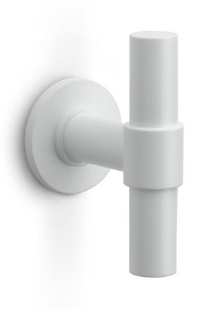 PBT100G - set of glass door knobs fixed on rose white