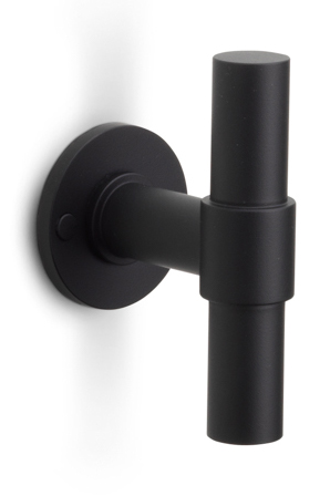 PBT100V - fixed front door knob satin black