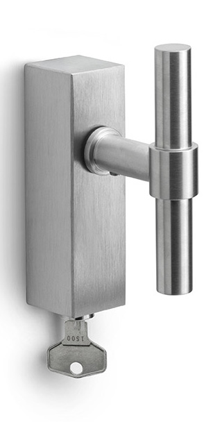 PBT15-DKLOCK - locking tilt and turn window handle satin stainless steel