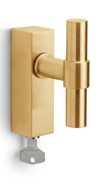 PBT20-DKLOCK - locking tilt and turn window handle PVD satin gold