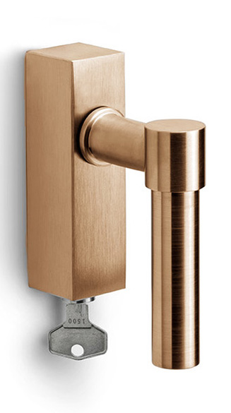 PBL20-DKLOCK - locking tilt and turn window handle PVD light bronze
