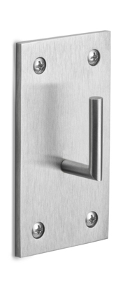 PB90 - coat hook medium 90x50x3mm satin stainless steel