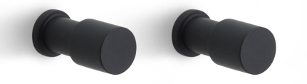 PB20 - set of two hooks satin black