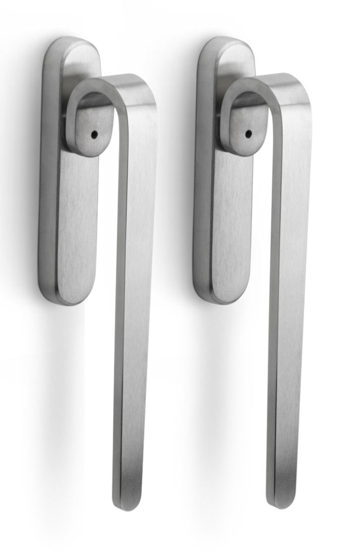 TB230PA - set of lift-up sliding door handles blank satin stainless steel