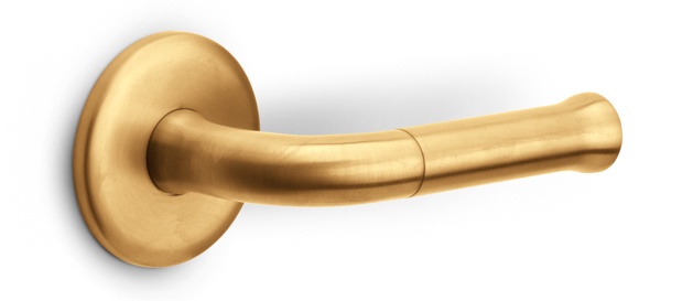 EV101/64 - solid double sprung door handle on rose satin black
