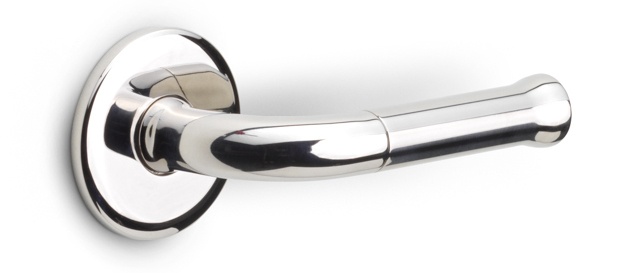 EV101ZL/64 - solid double sprung door handle on rose without logo satin black