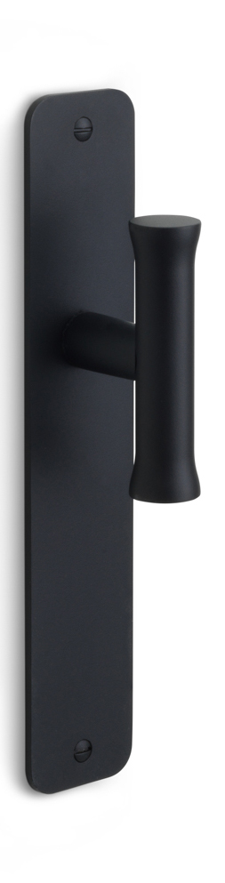 EV102ZLP211SFC - unsprung lever handle without logo on blank plate satin black