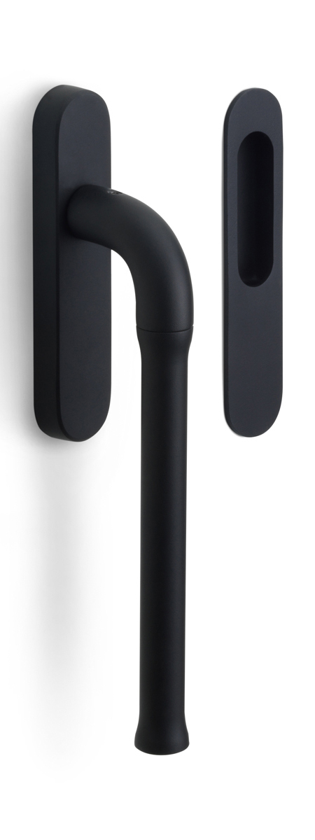 EV231ZL - lift-up sliding door handle without logo blank satin black