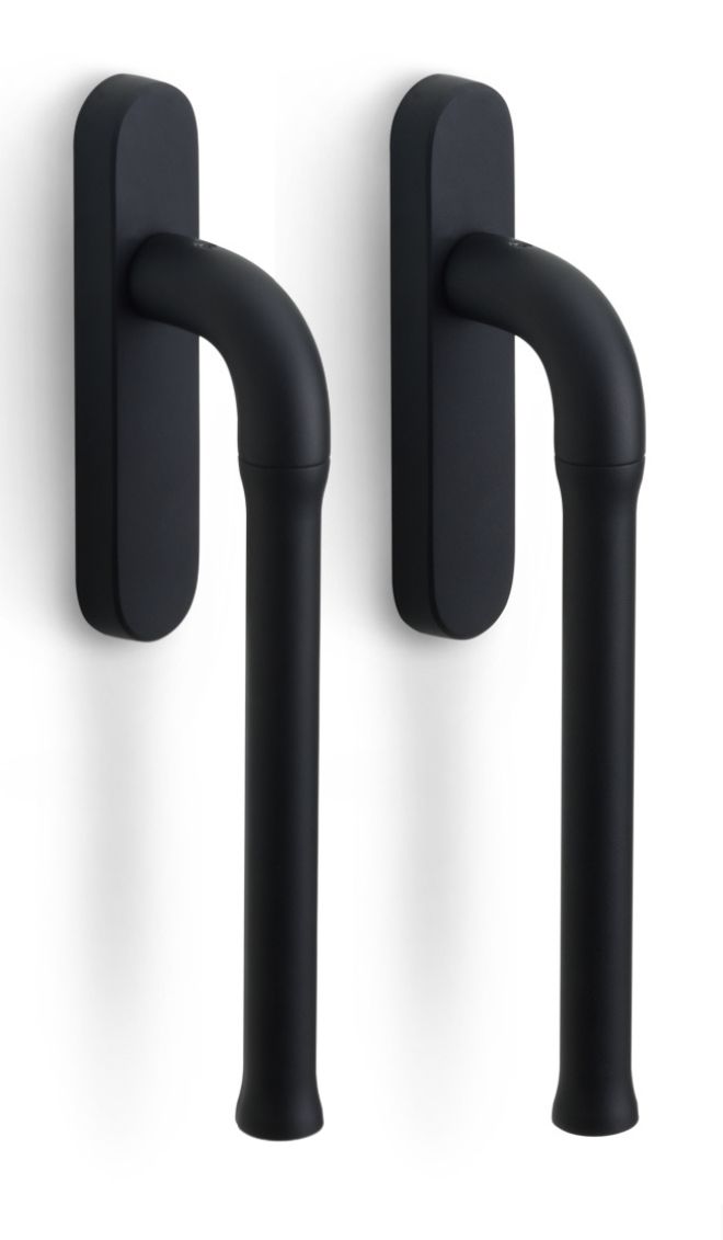 EV231ZLPA - set of lift-up sliding door handle without logo blank satin black